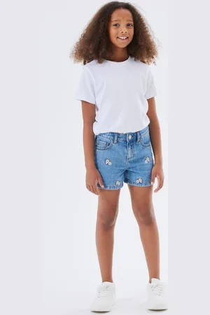 NAME IT Floral Embroidered Denim Shorts 9 Years (134cm)