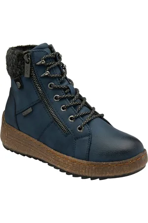 Lotus Blue Zip Up Flat Ankle Boots AU 8 (EU 39)