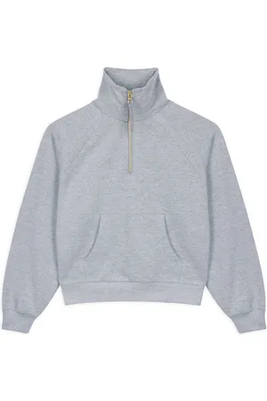 Chelsea Peers Grey 100% Cotton Half-Zip Sweatshirt 10