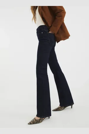 River Island Blue Mid Rise Bootcut Jeans AU 6 R