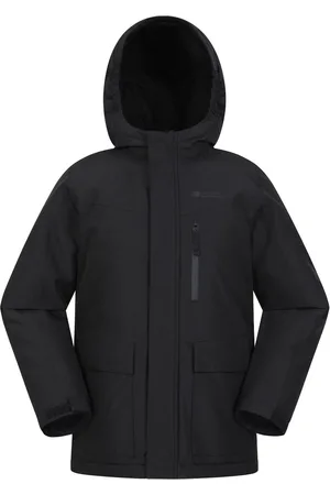 Mountain Warehouse Black Kids Noah Borg Lined Waterproof Jacket 7