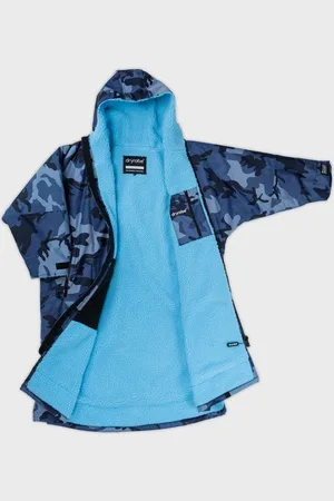 Dryrobe Blue Advance Kids Long Sleeve Changing Robe 10