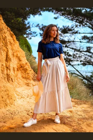 Brakeburn Stripe Paper Bag Skirt AU 16