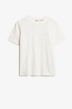 Superdry White Essential Logo Embroidered T-Shirt AU 14