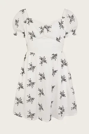 Monsoon Broderie Floral Puff Sleeve Dress 13
