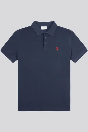 U.S. Polo Assn. U. S. Polo Assn. Mens Check Texture 100% Cotton Polo Shirt XL