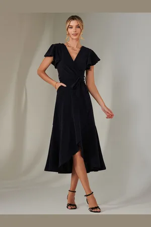 Jolie Moi Marlie Metallic Angel Sleeve Maxi Dress AU 10