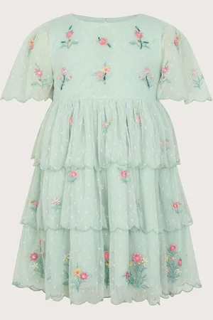 Monsoon Floral Embroidered Tiered Tulle Dress 10 Years (140cm)