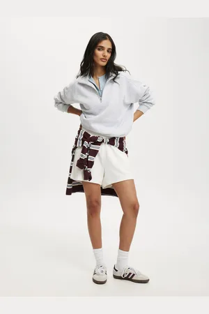Cotton On Grey Oversized Classic Fleece Half Zip Sweatshirt XXS