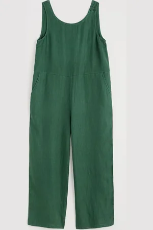 Seasalt Cornwall Green Salt Air Wide Leg Jumpsuit AU 22