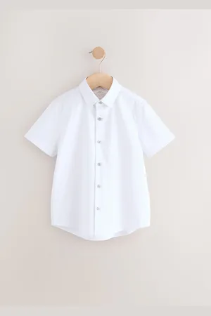 Next Short Sleeves Smart Plain Shirt (3-16yrs) 6 Years (116cm)