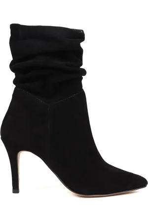 JONES BOOTMAKER Luisa Leather Stiletto Black Heels Boots AU 8 (EU 39)
