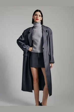 Bardot Grey Oversized Maika Coat M-L