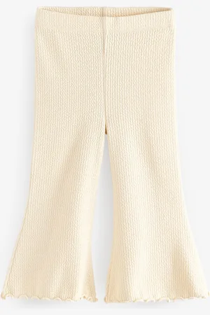 Next Cream Ribbed Textured Flare Leggings (3mths-7yrs) 3