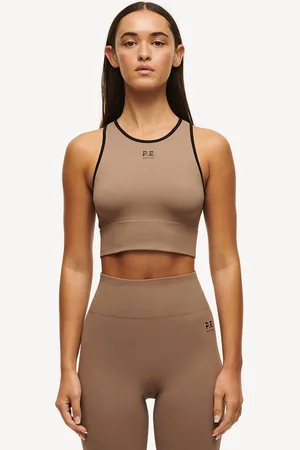P.E Nation P. E Nation Brown Restore Seamless Tank Top L