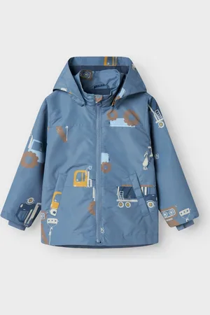 NAME IT Blue Tractor Print Jacket with Detachable Hood 7 Years (122cm)
