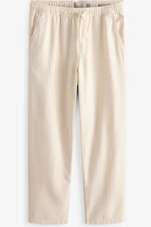 Next Ecru White Relaxed Fit EDIT Textured Stripe Trousers 32W x 29L (UK 32 S)