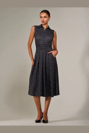 Jolie Moi Button Sleeveless Midi Dress AU 10