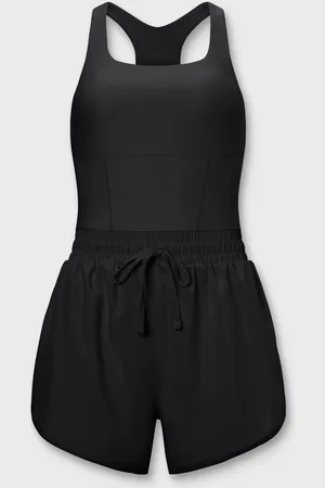 Fabletics Black Sport Short All-In-One XS