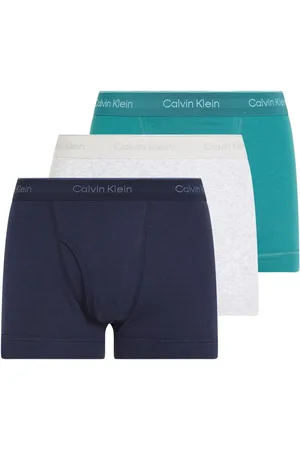 Calvin Klein Green Classic 100% Cotton Trunks 3 Pack xlarge