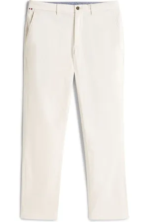 Tommy Hilfiger White Denton Stretch Structured Chino Trousers W34 L32