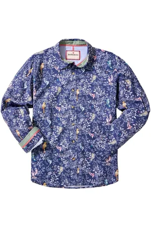 Joe Browns Botanical Bird Print Long Sleeve 100% Cotton Shirt XXL