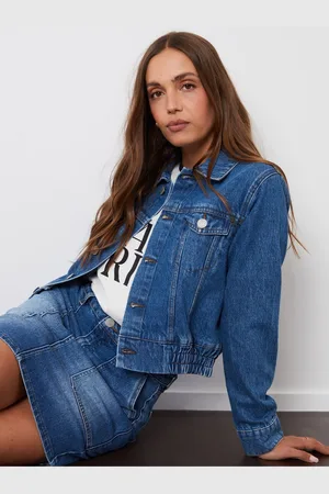 Threadbare Blue Collared Denim Bomber Jacket 10
