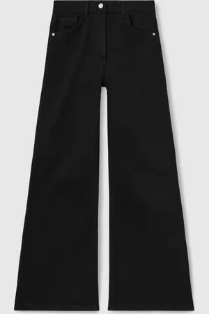 Reiss Black Bonnie Mid Rise Flared Jeans 36 R