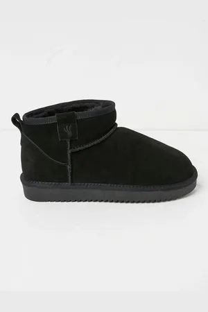Fat Face FatFace Maeve Black Mini Boot Slippers AU 8.5 (EU 40)