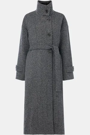 Whistles Natural Cosette Funnel Neck Coat AU 8