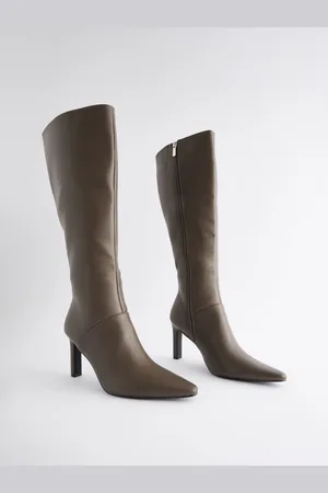 Next Taupe Forever Comfort Knee High Heeled Boots AU 8 (EU 39)