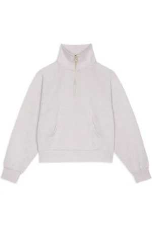 Chelsea Peers Beige Marl LuxeComfort Scuba Half-Zip Sweatshirt 14