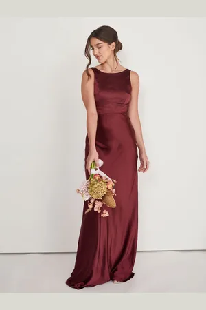 Six Stories Cowl Back Satin Bridesmaid Dress AU 10