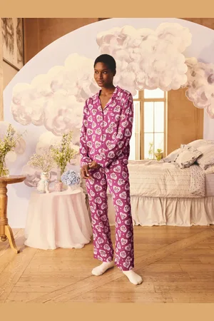Cath Kidston Pink Hearts Button Up Pyjama Set AU 18 R