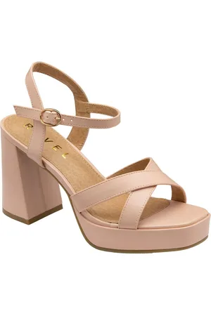 Ravel Pink Cross Strap Open Toe Platform Sandals AU 7 (EU 38)