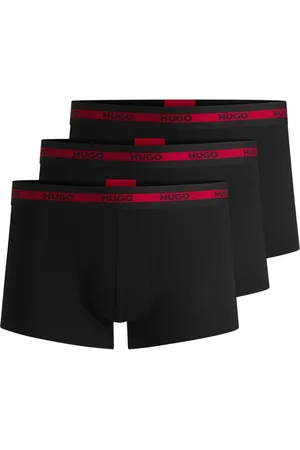 HUGO BOSS Black Logo Waistband Stretch Cotton Trunks 3 Pack XL