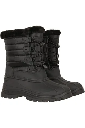 Mountain Warehouse Black Whistler Womens Sherpa Lined Adaptive Snow Boots AU 10 (EU 41)