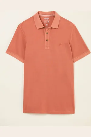 Fat Face FatFace Orange Short Sleeve Pique Polo S Tall