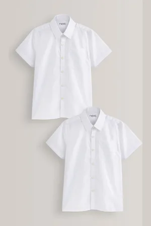 Next Regular Fit 2 Pack Short Sleeve School Shirts (3-17yrs) 12 Years (152cm)