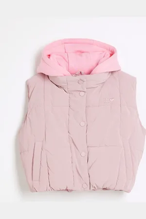 River Island Pink Girls Short Gilet 11