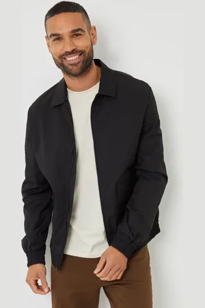 Threadbare Black Patch Pocket Collared Zip-Through Jacket S