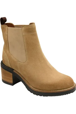 Ravel Sand Leather Cleated Sole Ankle Boots AU 7 (EU 38)