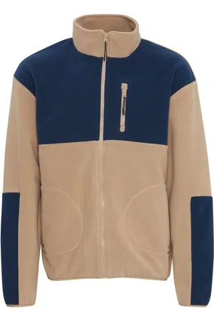 Blend Cream Colour Block Zip Through Fleece XXL