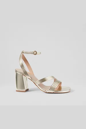 LK Bennett Grey Edita Pearl Strap Block Heels AU 9 (EU 40)