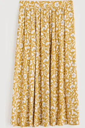 Seasalt Cornwall Ready Sail Printed Jersey Midi Skirt AU 16