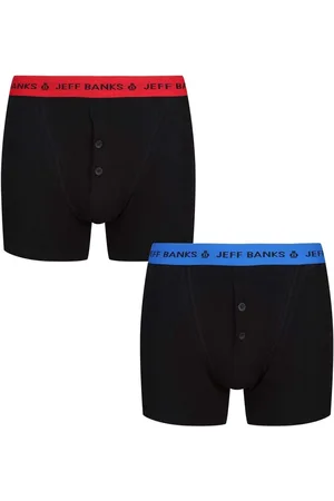 Jeff Banks Black Button Fly Boxers S