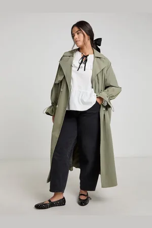 Simply Be Green Utility Trench Coat AU 20