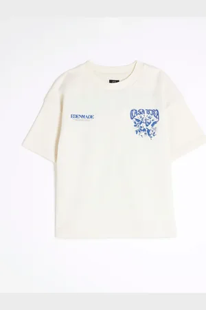 River Island Cream Boys Casa Gothic 100% Cotton T-Shirt 11