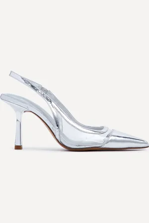 Linzi Shyla Perspex Sling Back Court Style Heel Sandals AU 5 (EU 35)