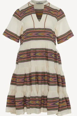 Devotion Twins Harmonia Chevron Stripe 100% Cotton Mini Dress S